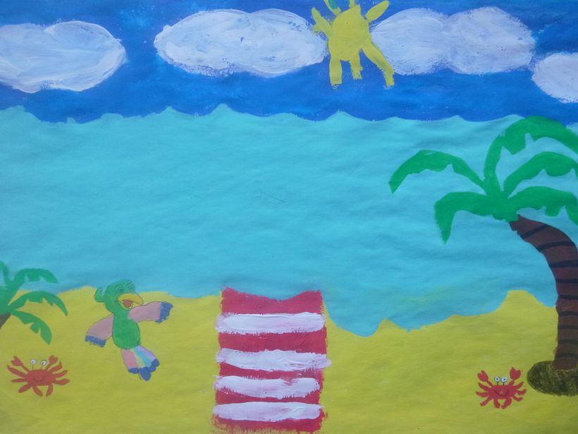 En la playa
