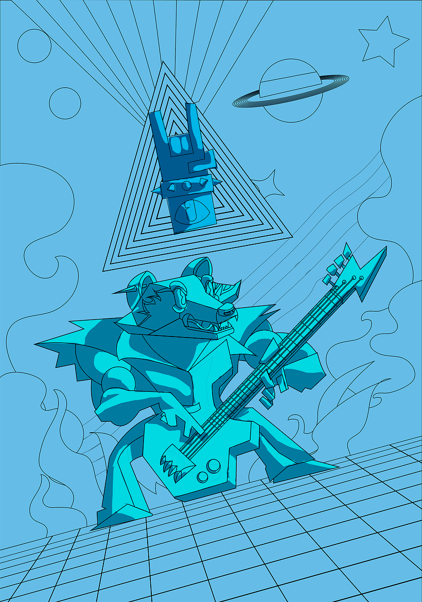 Meu projeto do curso: Ilustração geométrica com volume 14