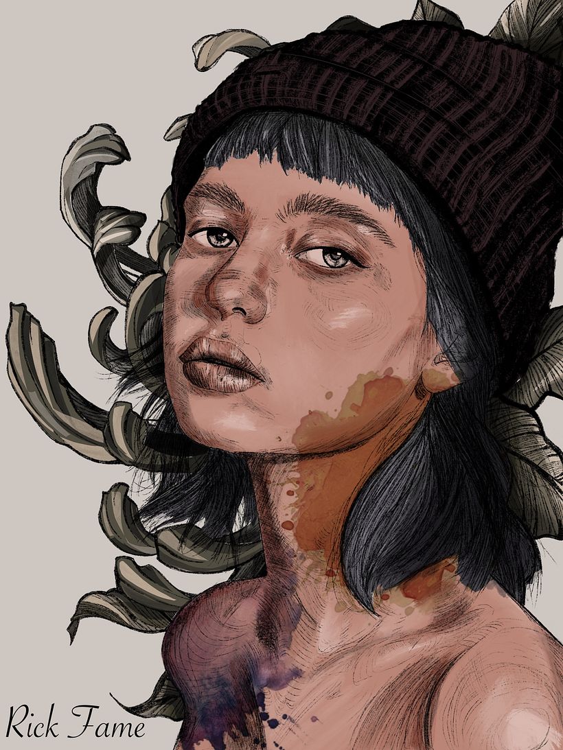 Mi Proyecto del curso: Retrato ilustrado con Procreate 2