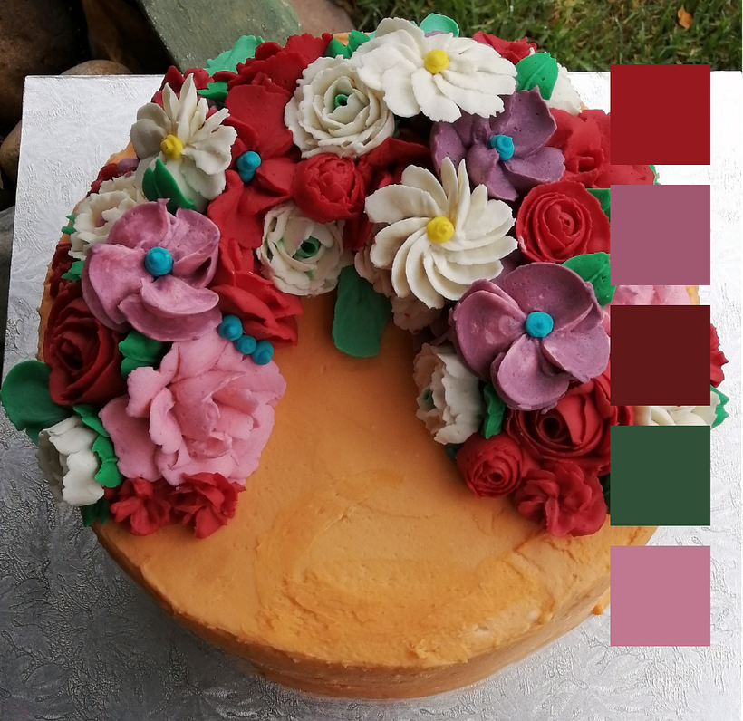 My project in Decorative Buttercream Flowers for Cake Design course 2