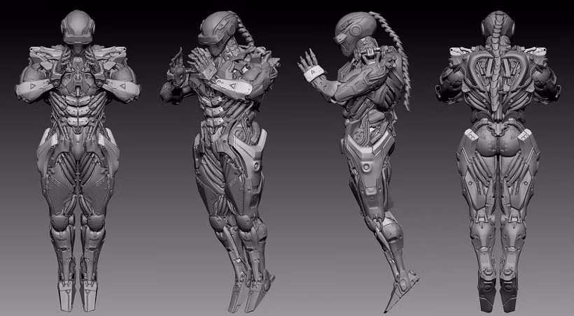 Zbrush screenshot . A lot of kitbashing with some 3d modelling.