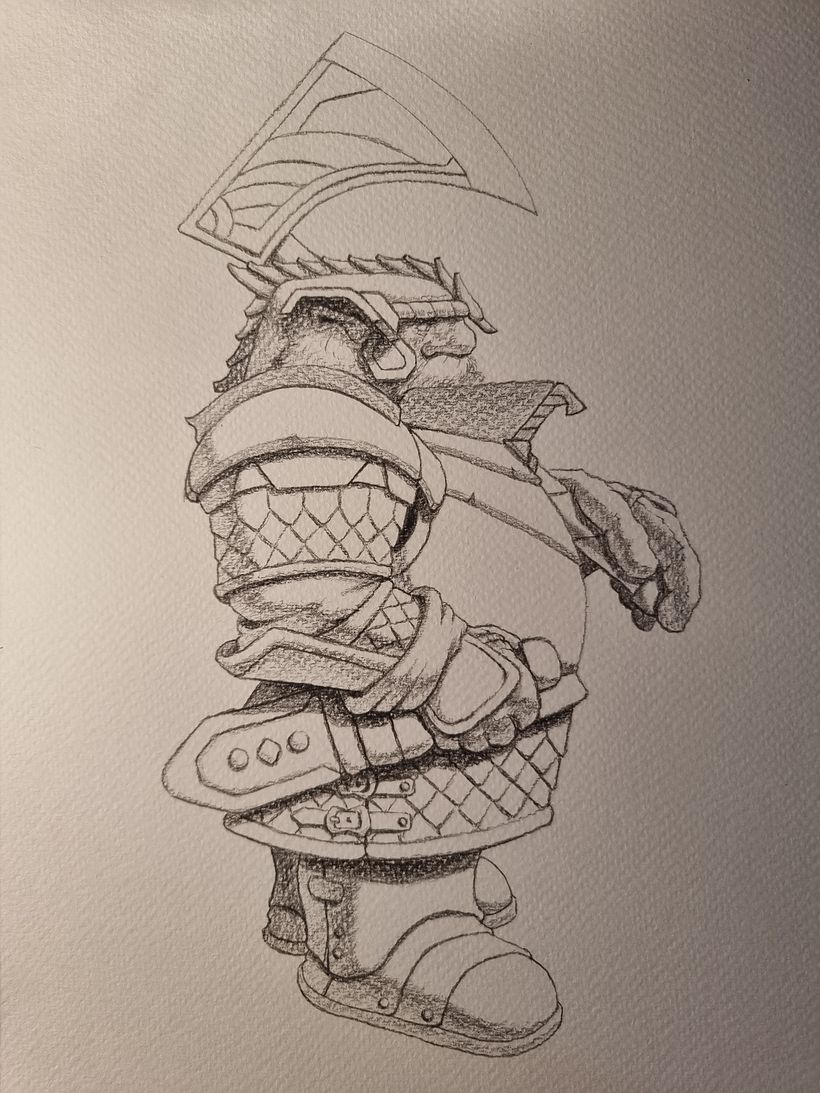 Sketch with shadows maybe a 300g/m paper was not the best for sketching