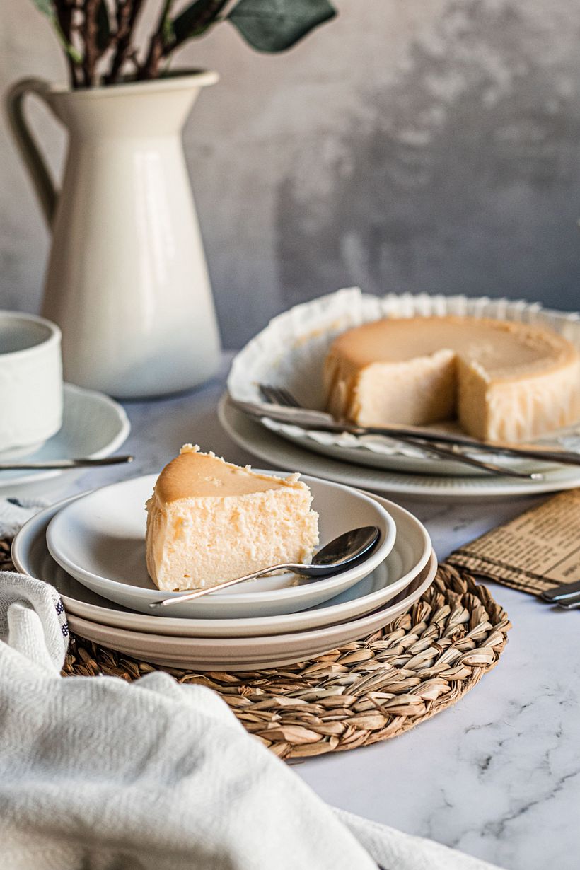 Fotografía de bodegón y estilismo tarta de queso 2