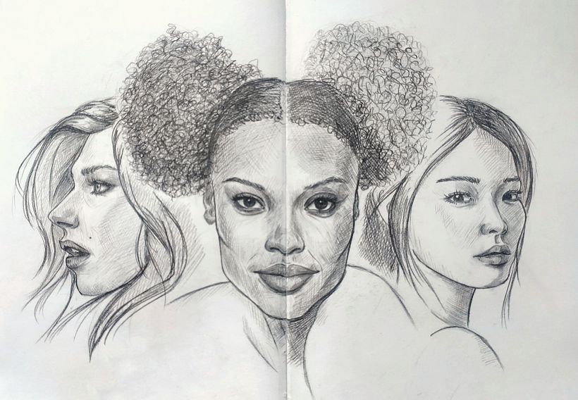 My final project in "Portrait Sketchbooking" course 3