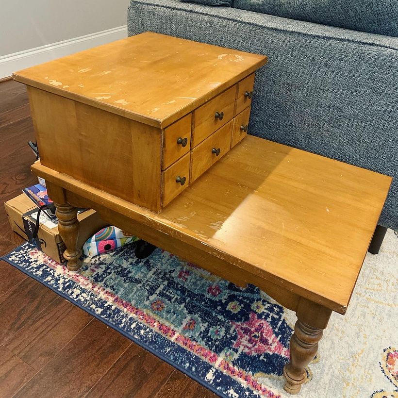 This old end table belonged to my grandfather. As you can see, it needed some TLC.