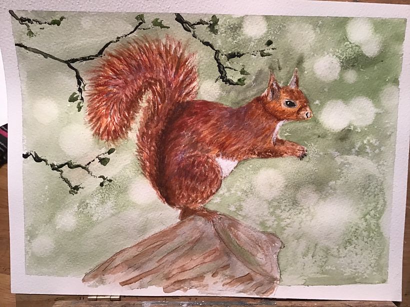 My project in Expressive Animal Portraits in Watercolor course 2