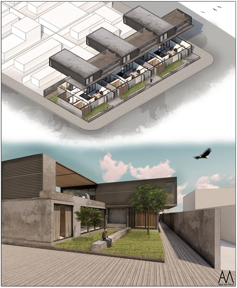 Conjunto de 6 viviendas - Arquitectura 2do Año