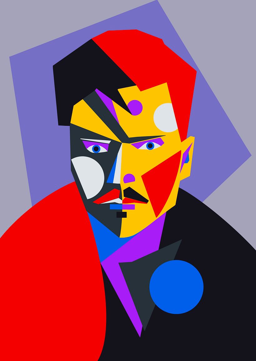 My project in Geometric Portraits with Procreate course 4