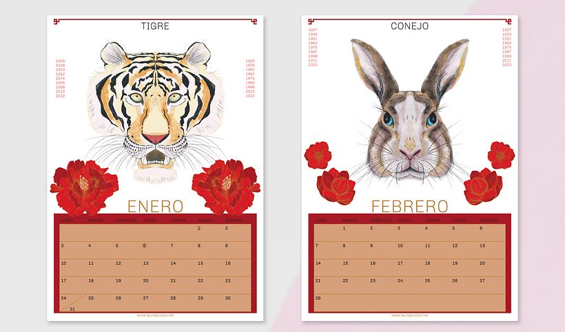 Calendario 2022. Horóscopo chino 4