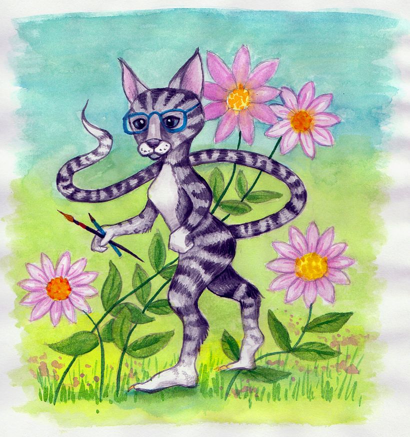 Me swishing my tail.