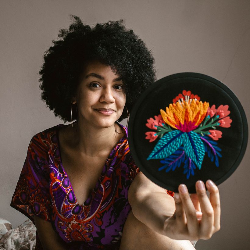 A artista e sua obra! :)