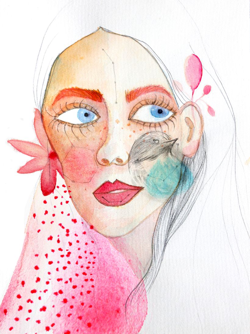 My project in Illustrated Portrait in Watercolor course 2