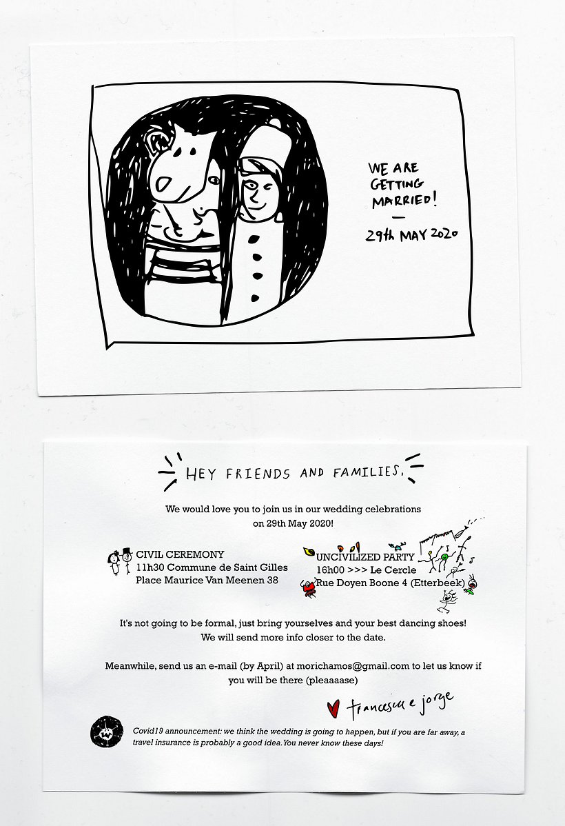 An invitation I made to my own wedding