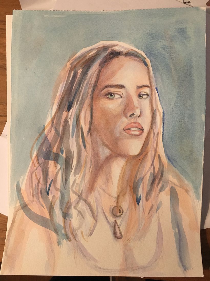 Mon projet du cours : Portrait artistique à l’aquarelle 3