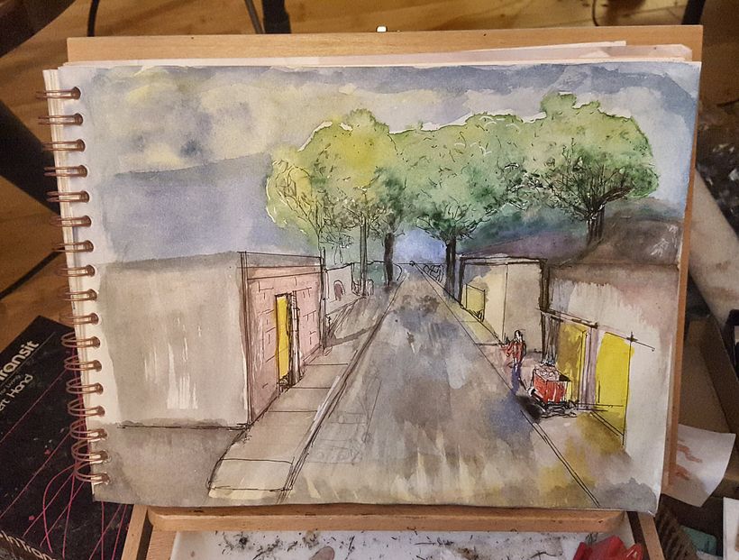 December 6 2021 trying one point perspective, this was really really  hard for me ha. 