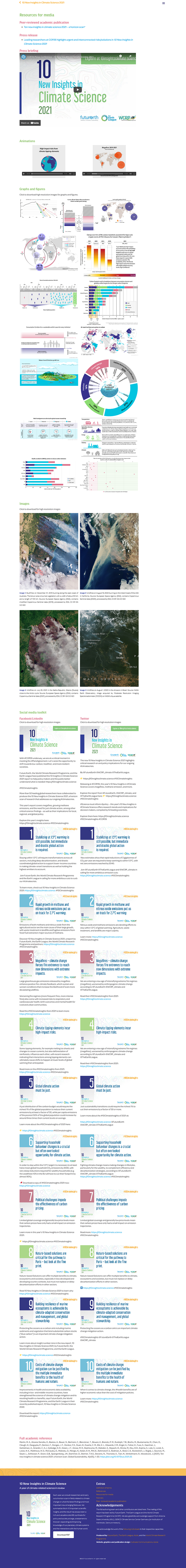 10 Insights in Climates Science 2021 report 3