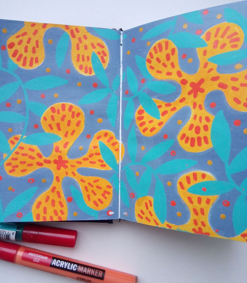 My project in Botanical Patterns in a Sketchbook: Conquer the Blank Page course 3