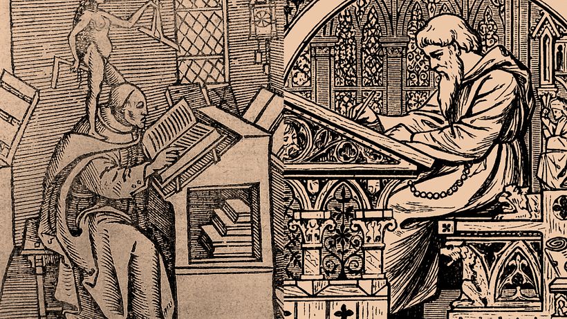 Literacy was firmly relegated to the monasteries in Medieval Europe