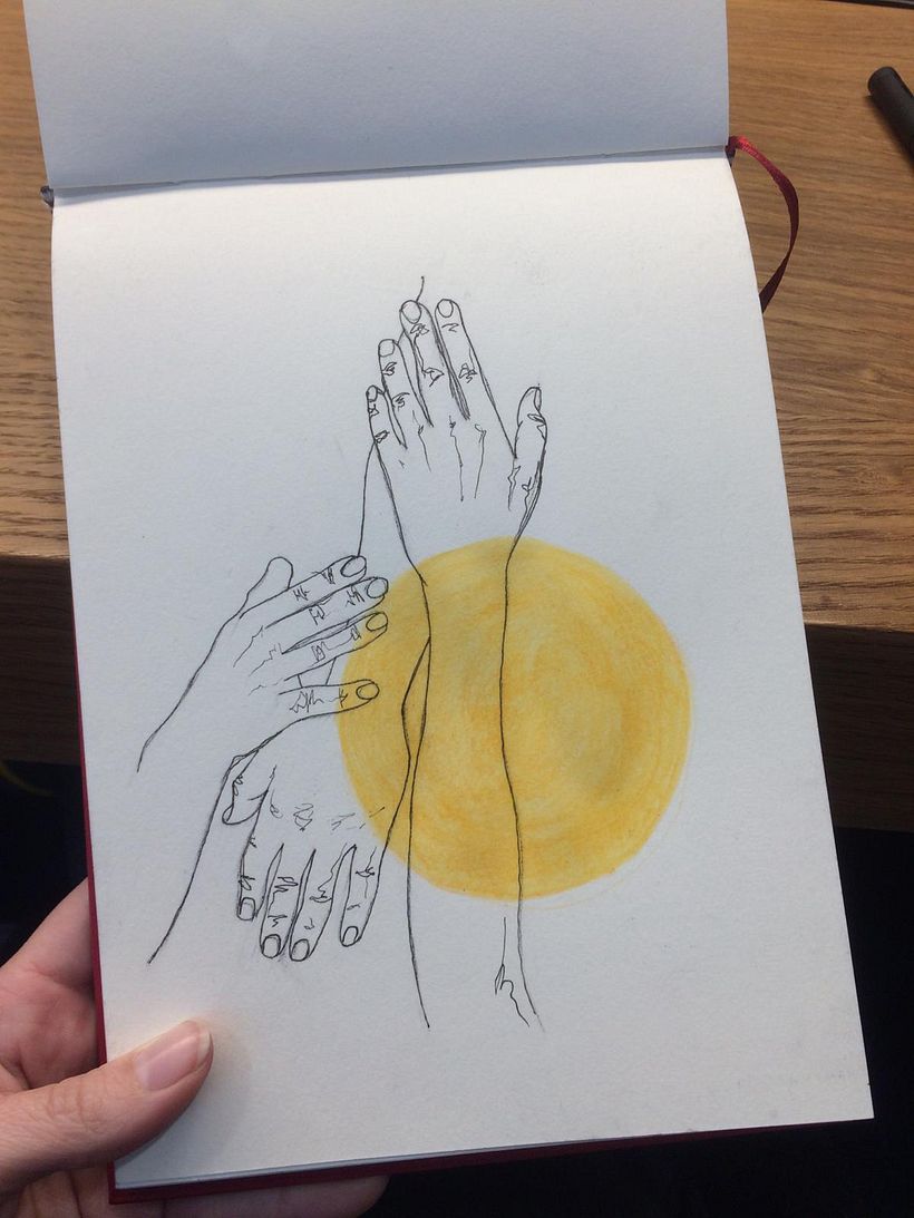 Primer boceto para presentar la idea de los dibujos