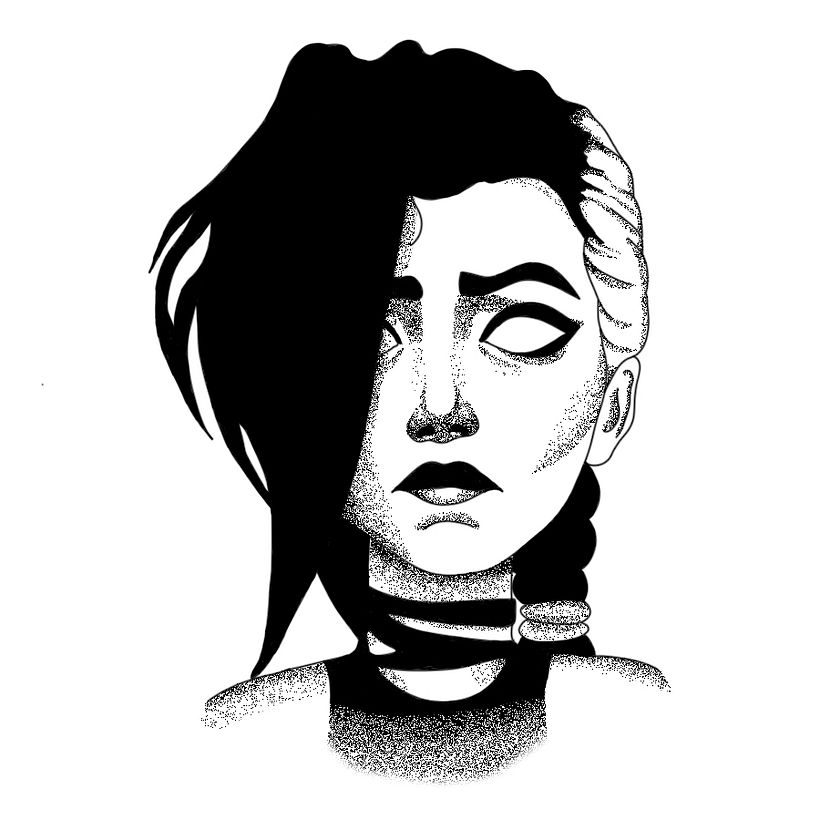 Mi Proyecto del curso: Diseño de tatuajes Blackwork Jinx 2