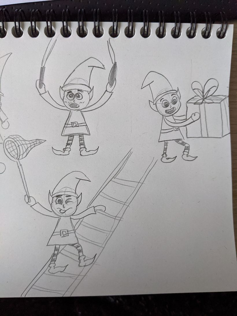 Croquis des lutins plus détaillés