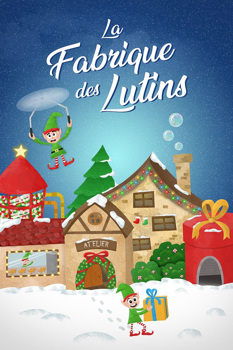 Premier essai, mais police trop "adulte" et le lutin volant trop petit