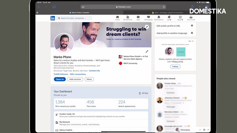 Polish your LinkedIn profile before you begin reaching out to decision-makers