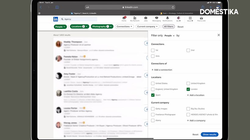 Start sifting through the search results and connecting with business owners