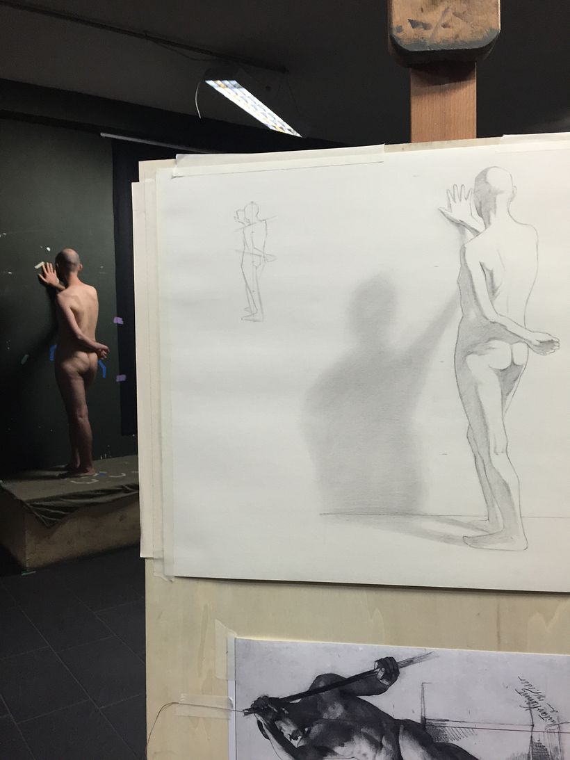 Figure Drawing- Short Pose. Angel Academy of Art.
