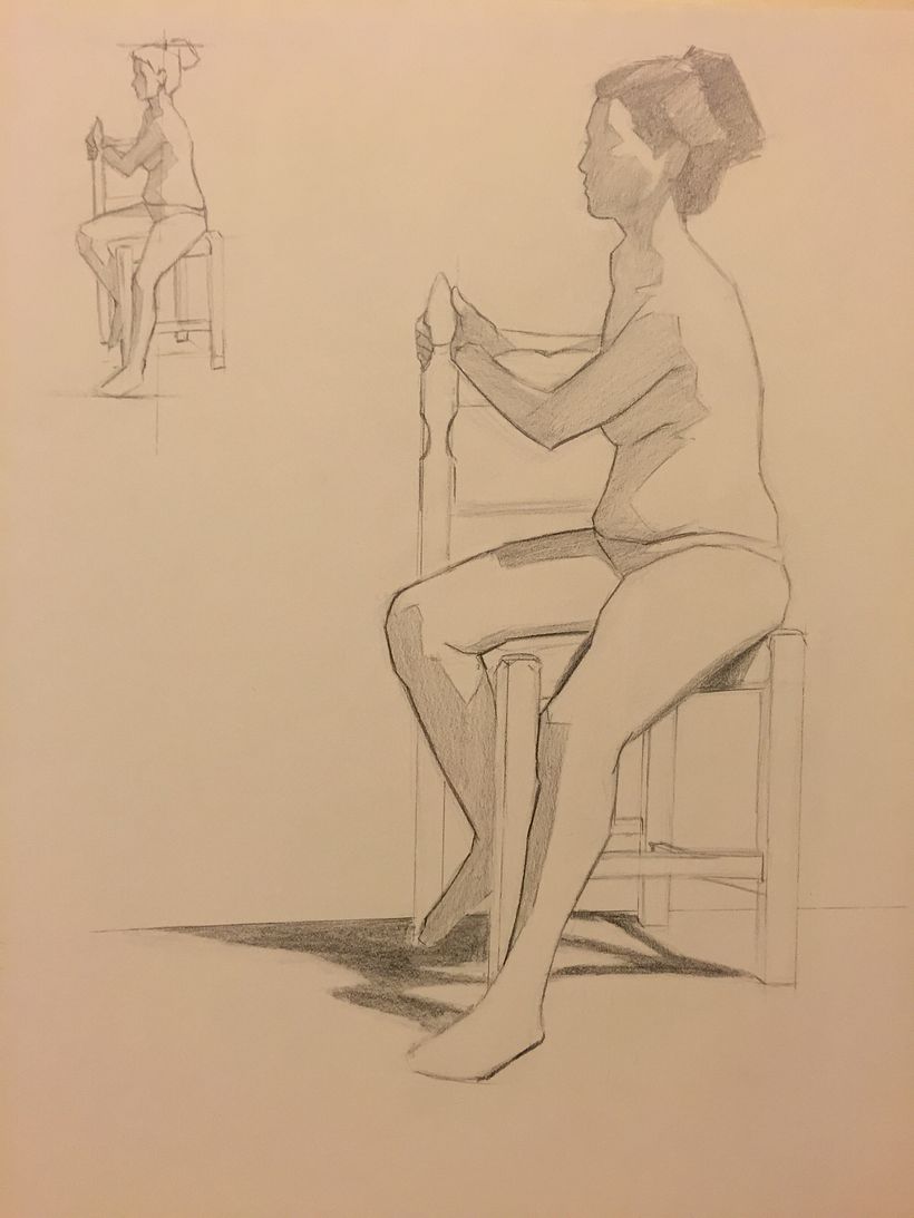 Estudo prévio de Figura- Angel Academy of Art.