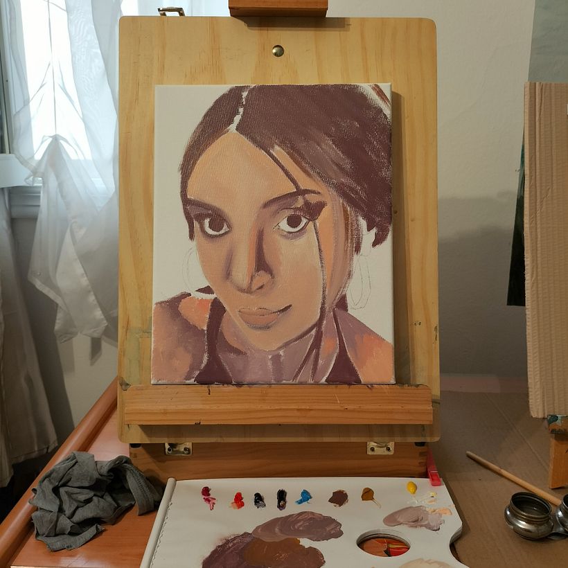 Mi Proyecto del curso: Retrato expresivo al óleo: explora la técnica alla prima 5