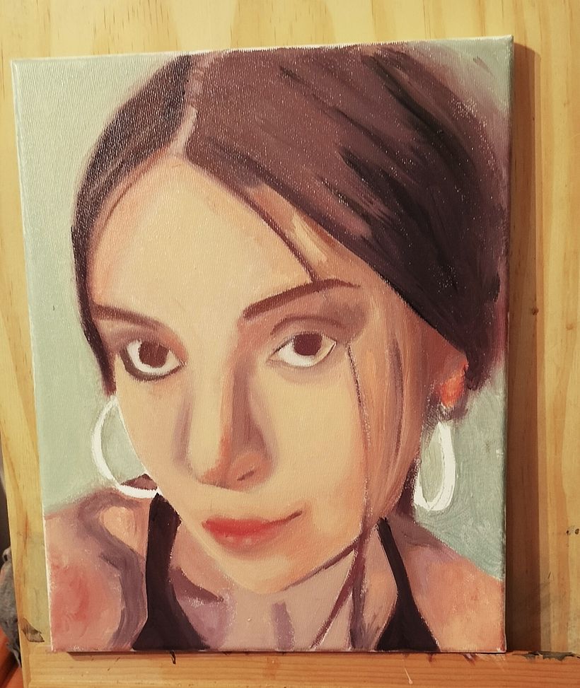 Mi Proyecto del curso: Retrato expresivo al óleo: explora la técnica alla prima 8