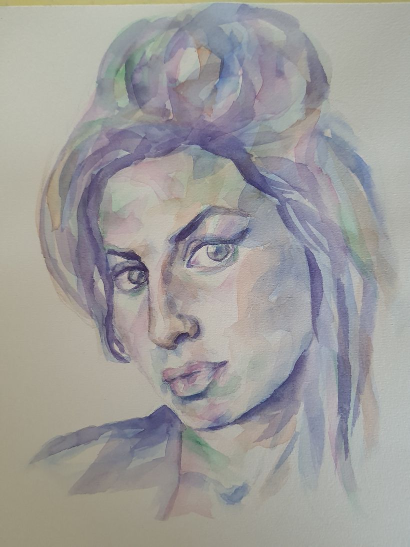 Amy winehouse acuarela 4