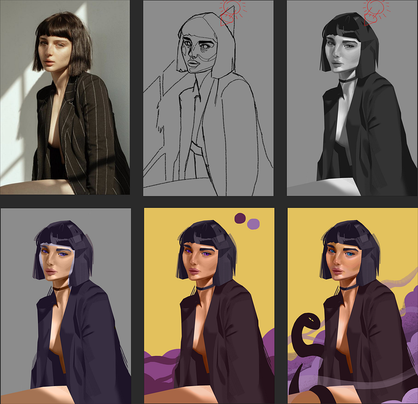 My project in Principles of Digital Painting for Portraits course 2