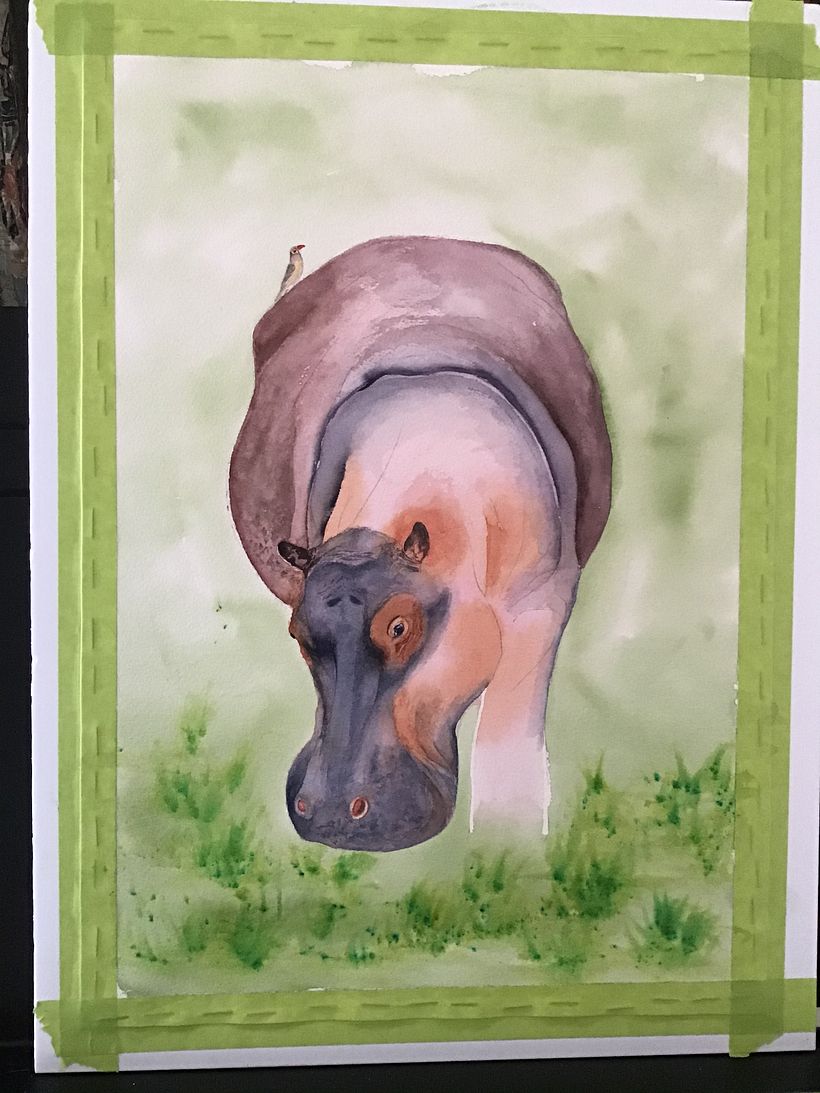 My project in Expressive Animal Portraits in Watercolor course 2
