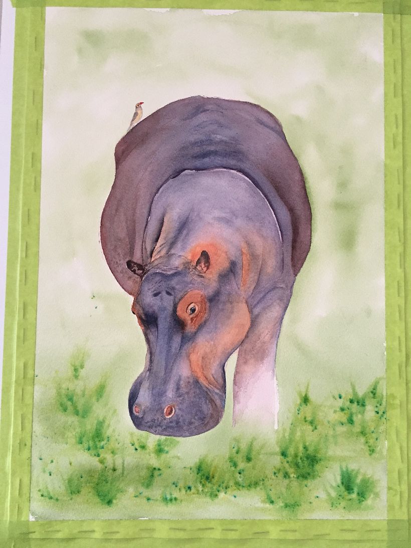 My project in Expressive Animal Portraits in Watercolor course 3