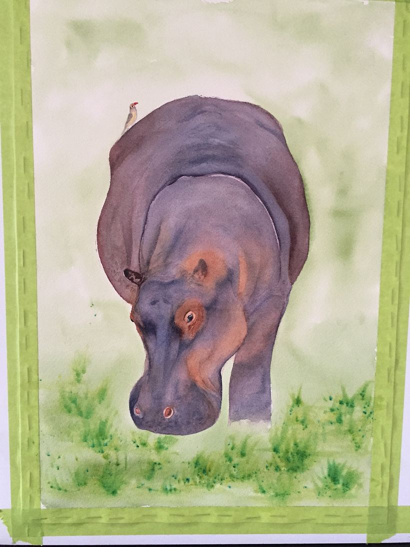 My project in Expressive Animal Portraits in Watercolor course 4