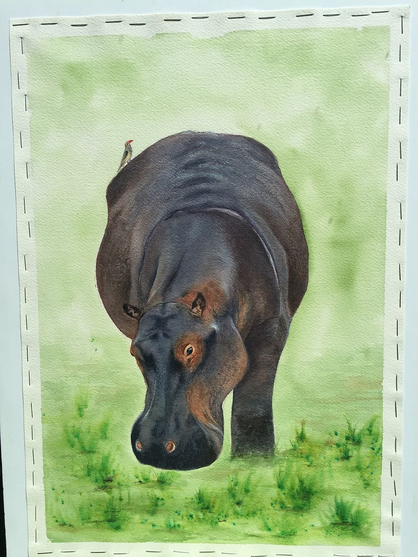 My project in Expressive Animal Portraits in Watercolor course 7