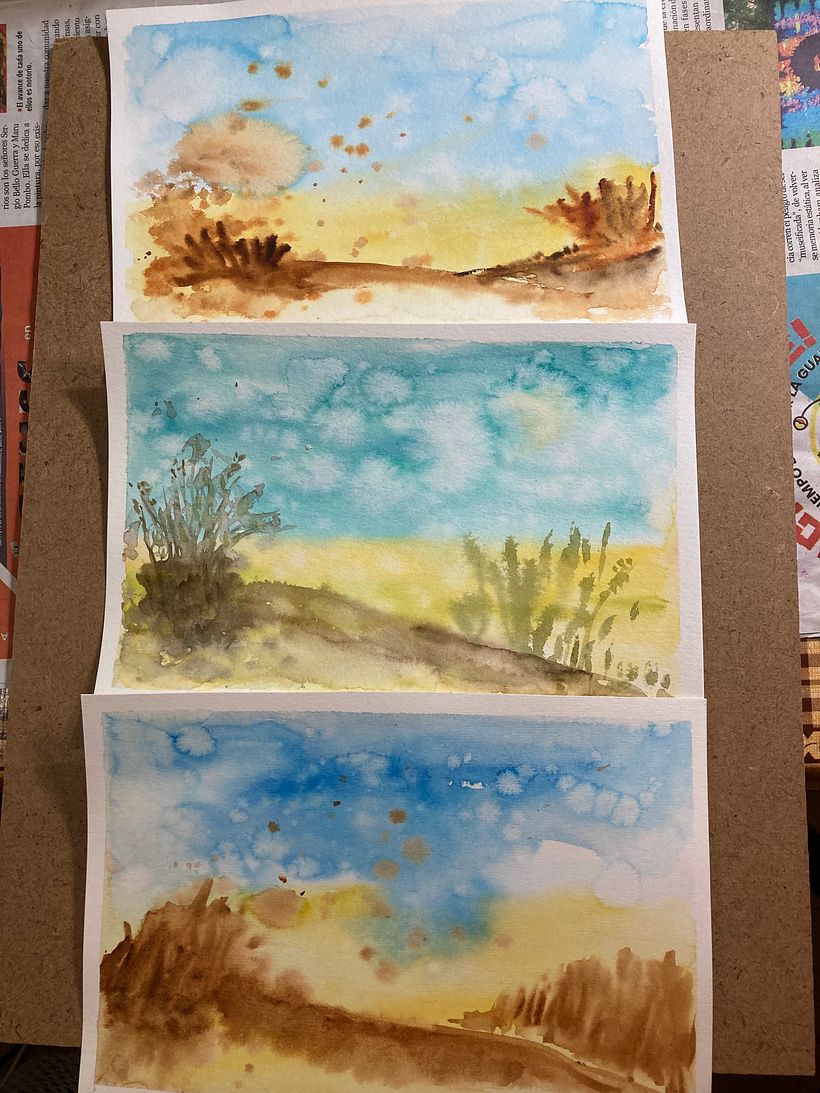 sorry these are not in order!!  wet on dry early studies by martha grace