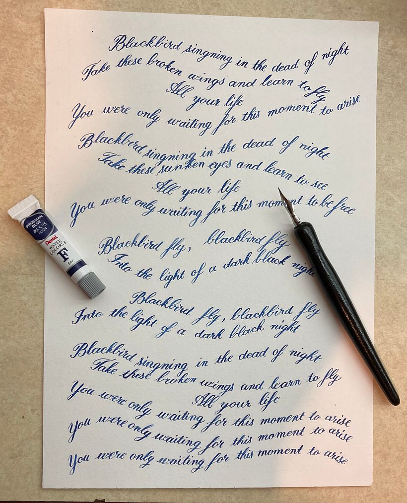 My project in English Calligraphy from A to Z course 2
