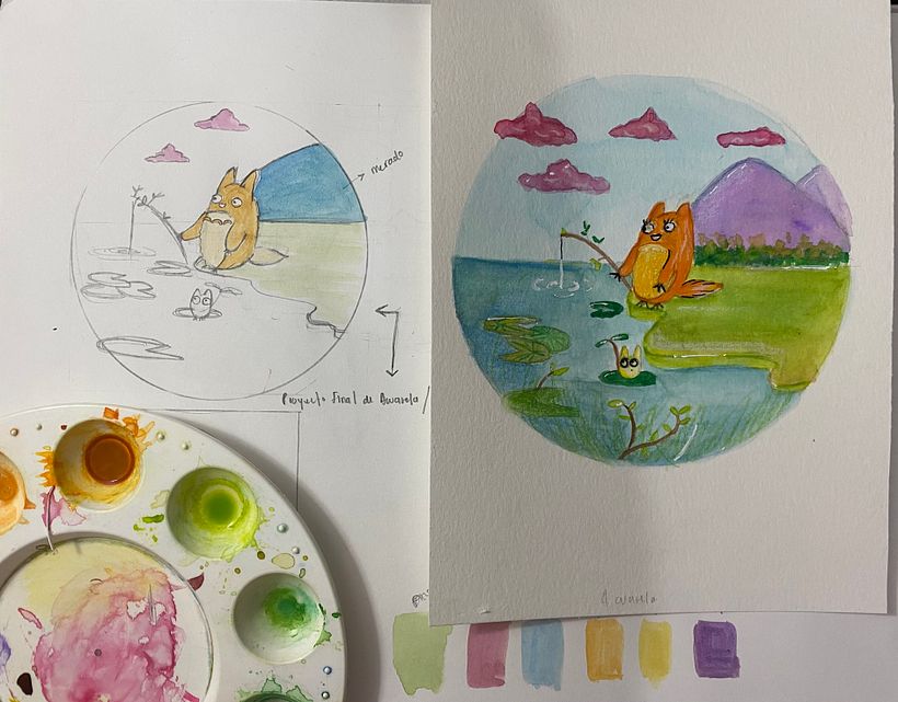 Mi Proyecto del curso: Técnicas de ilustración con acuarela y gouache 4