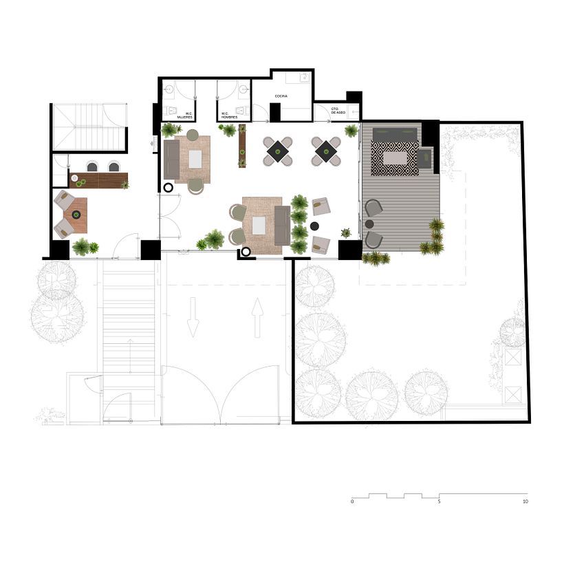Diseño integral para Opera Desarrolladora. Proyecto ejecutivo de diseño de interiores para Áreas Comunes en  Joy Bosques.