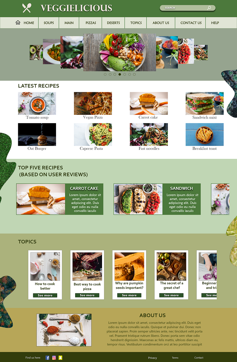 A cooking tutorial website 2