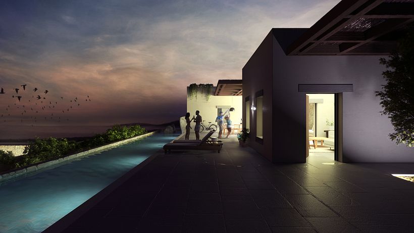 Nit a la vil·la: Festa a la piscina