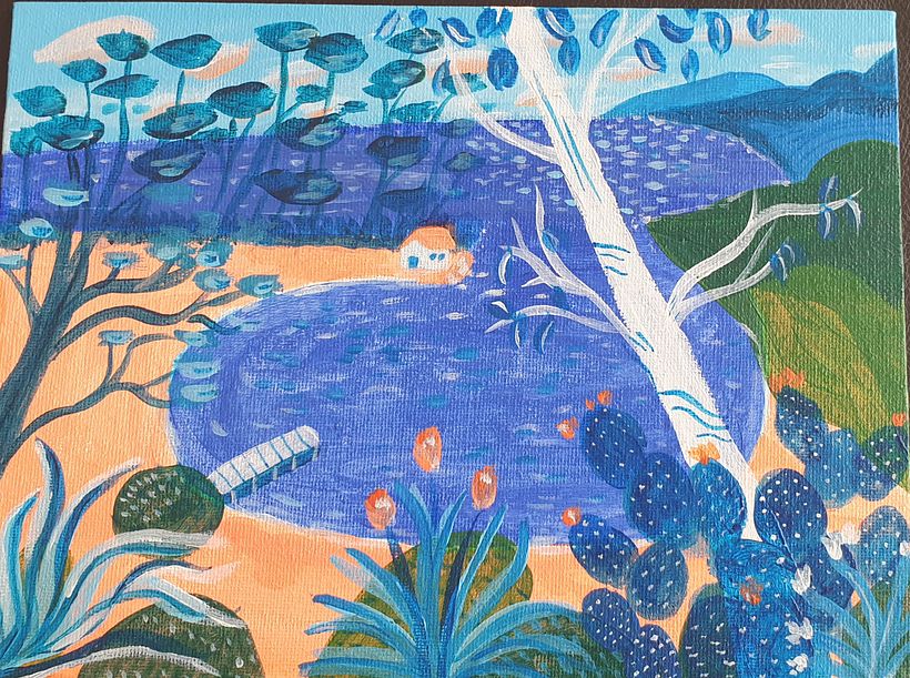 Mi Proyecto del curso: Naturaleza con pintura acrílica: del cuaderno al lienzo  1