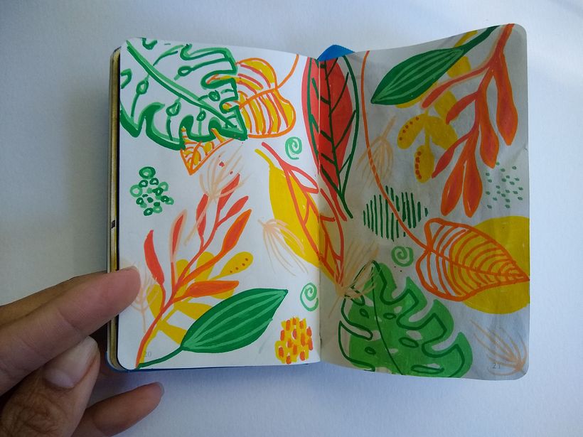 Mi Proyecto del curso: Patrones botánicos en sketchbook: conquista la página en blanco 3