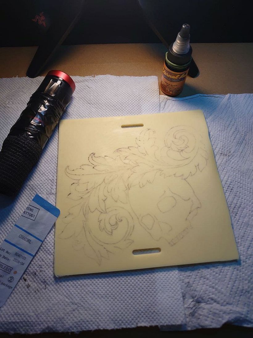 stencil applicato, un po troppo leggero ma è bastato