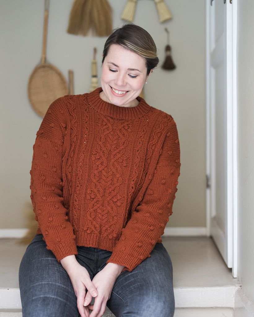 Cable pullover with bobbles - Artesanía