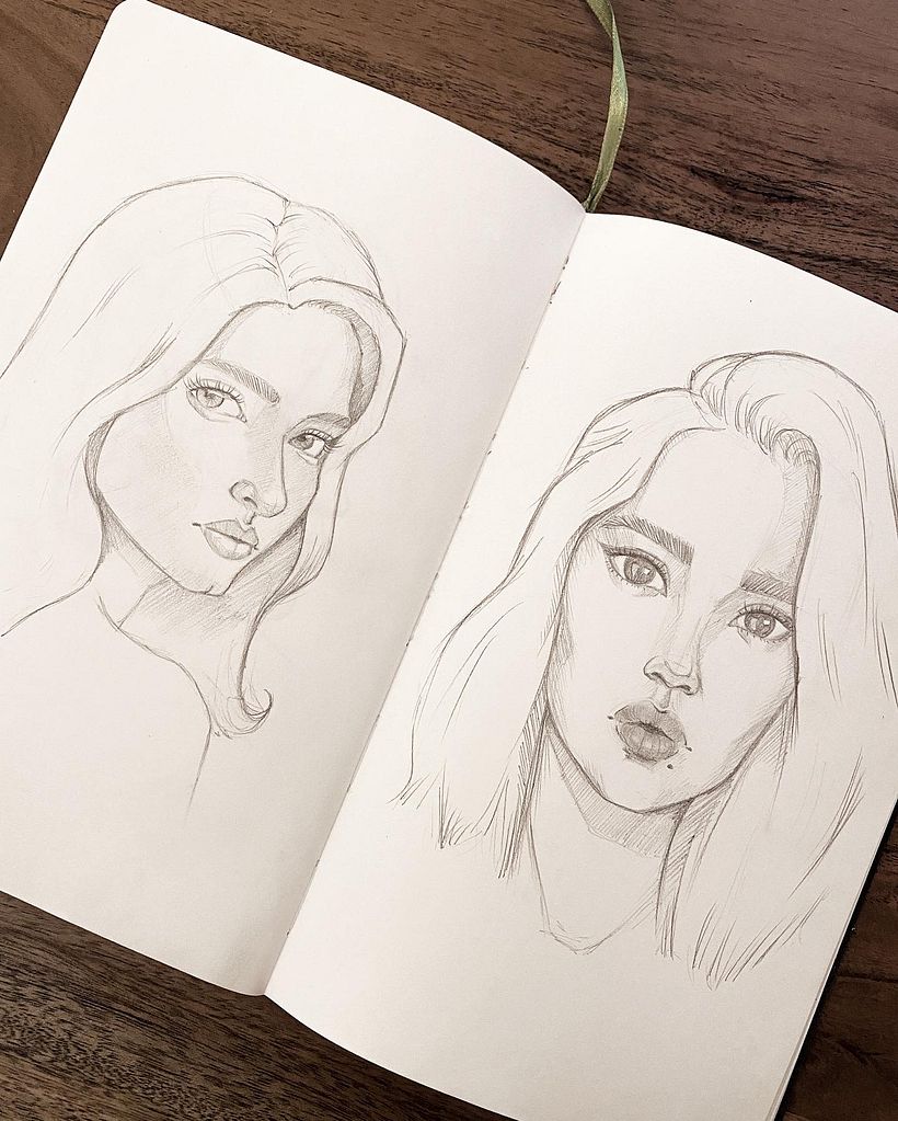 female faces come way more natural to me as male faces, since I prefered drawing those from a young age. 
