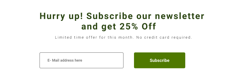 E-mail link and discount coupon gift.
